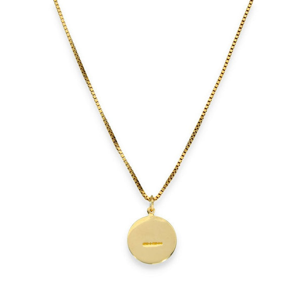 9ct Yellow Gold Round Virgo Pendant & Necklace - 18" - 4.9g