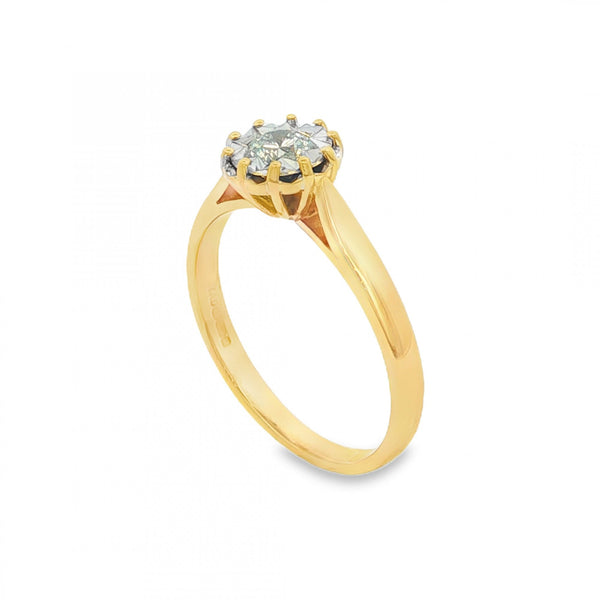 18ct Yellow Gold Diamond Engagement Ring - Size P - 0.30ct