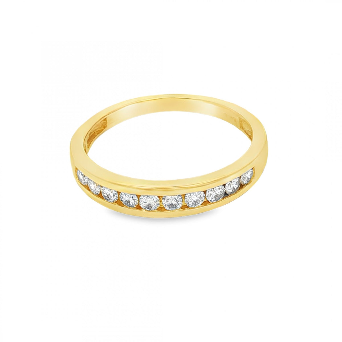 18ct Yellow Gold Graduated Diamond Half-Eternity Ring - 0.50ct