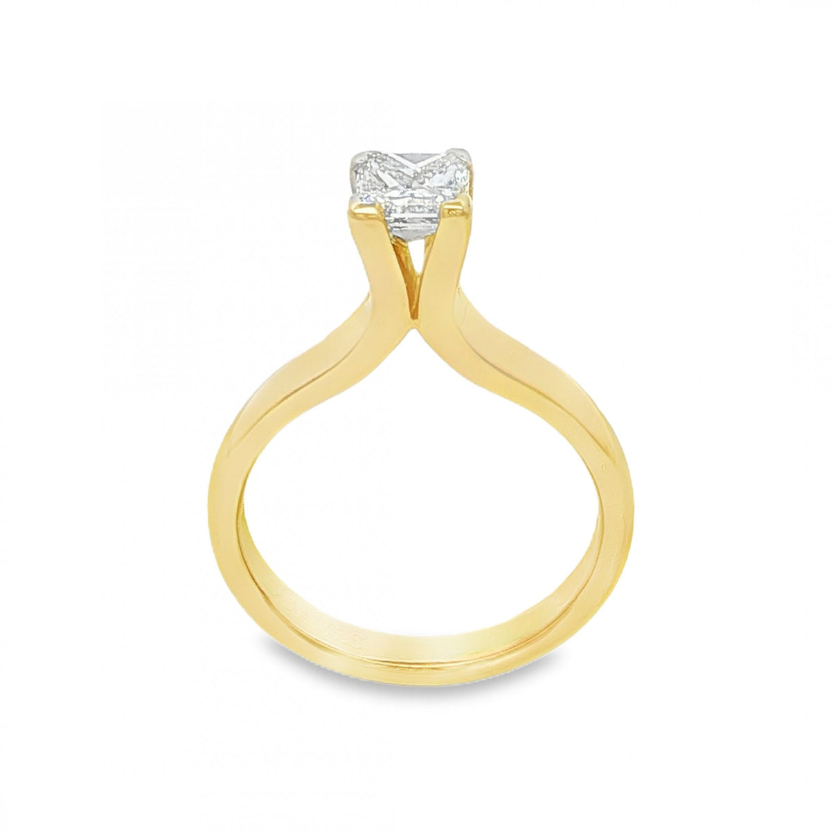 18ct Yellow Gold Princess Diamond Engagement Ring - 0.74ct