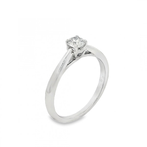 9ct White Gold Diamond Engagement Ring - Size M½ - 0.33ct