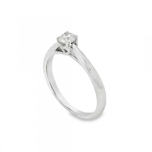 9ct White Gold Diamond Engagement Ring - Size M½ - 0.33ct