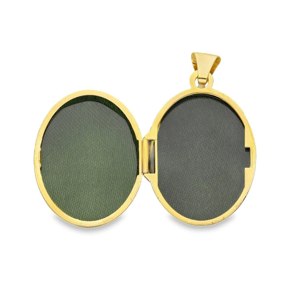 9ct Yellow Gold Oval Celtic Locket - 17x24x8mm - 1.7g