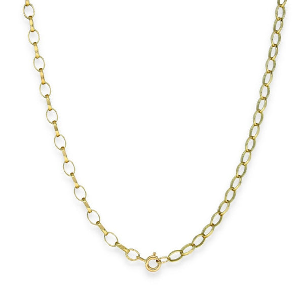 9ct Yellow Gold Oval Belcher Chain - 20" - 7.2g
