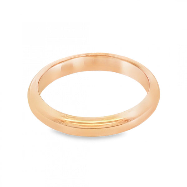 22ct Yellow Gold D-Shape Wedding Band - Size R - 3mm
