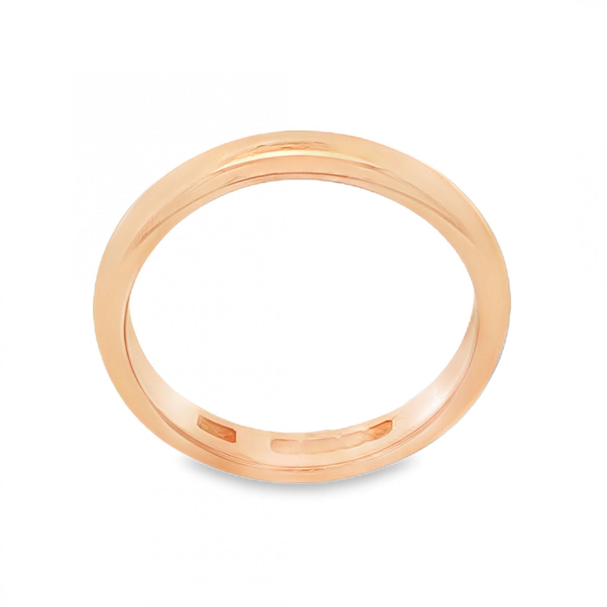 22ct Yellow Gold D-Shape Wedding Band - Size R - 3mm