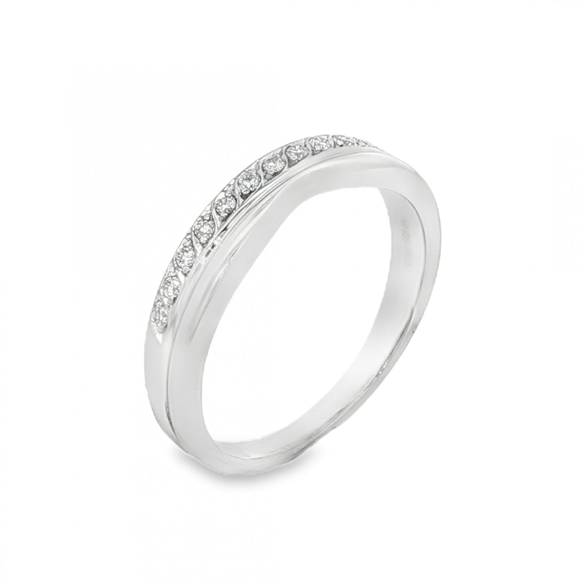 9ct Yellow Gold Diamond Enhancer Ring - Size L - 0.13ct