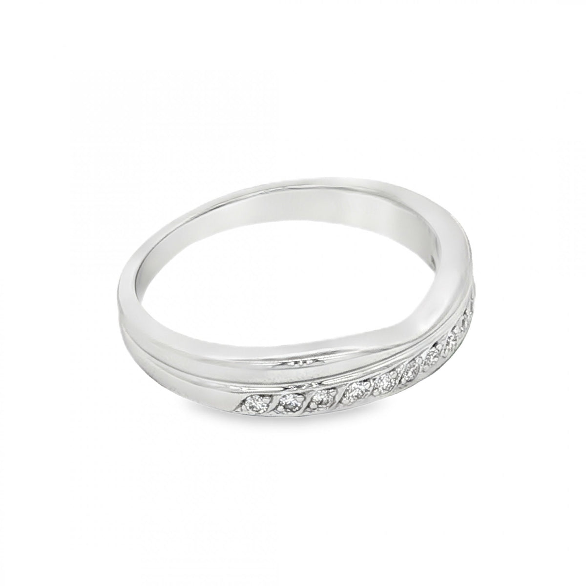 9ct Yellow Gold Diamond Enhancer Ring - Size L - 0.13ct