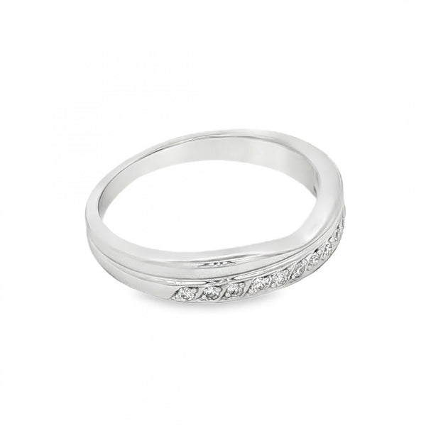 9ct Yellow Gold Diamond Enhancer Ring - Size L - 0.13ct