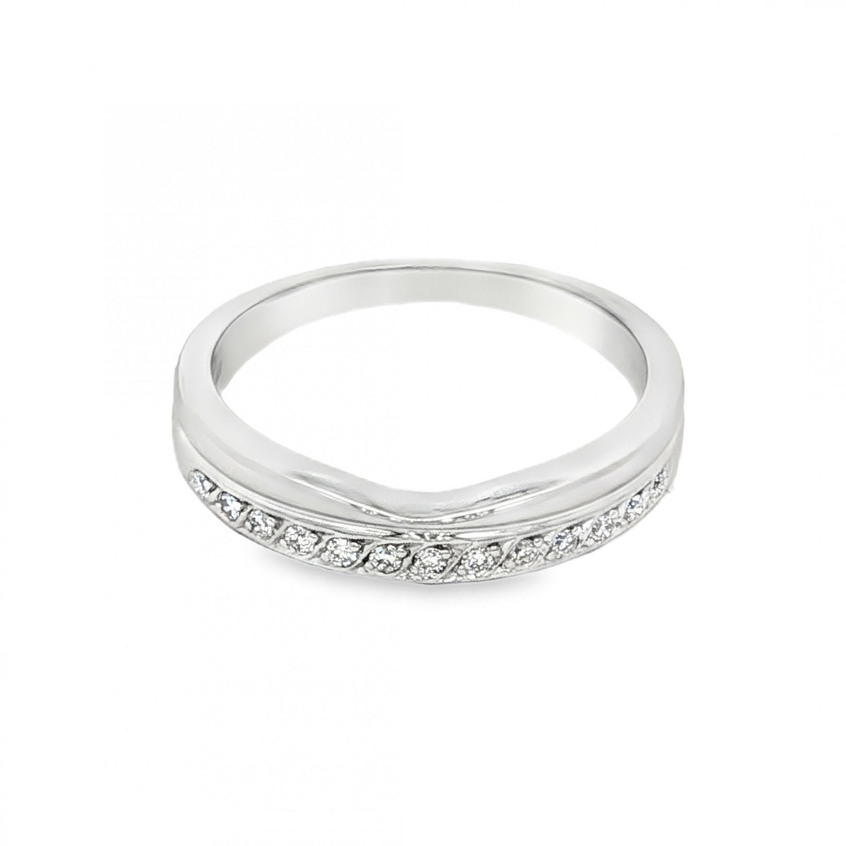 9ct Yellow Gold Diamond Enhancer Ring - Size L - 0.13ct