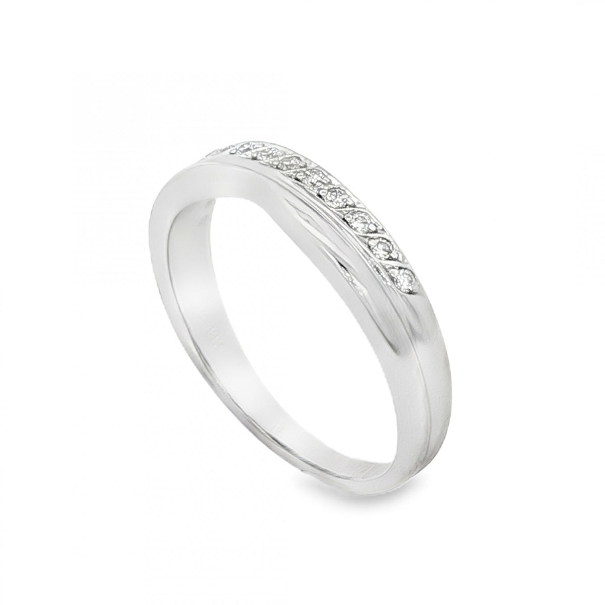 9ct Yellow Gold Diamond Enhancer Ring - Size L - 0.13ct