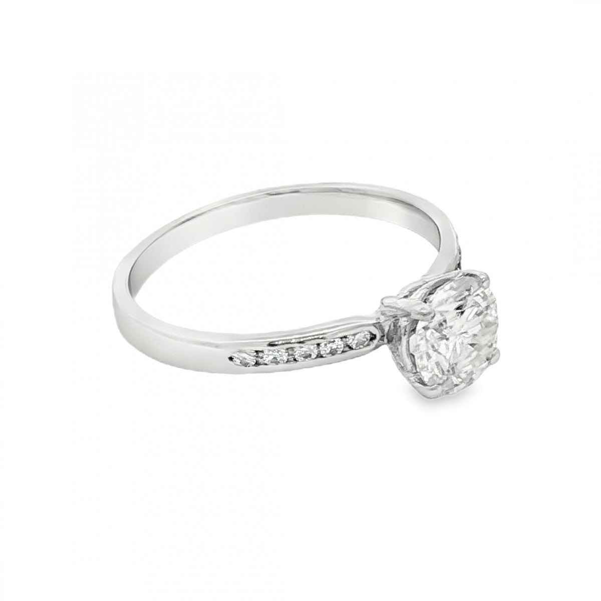 9ct Yellow Gold CZ Solitaire Ring - Size O - 2.1g