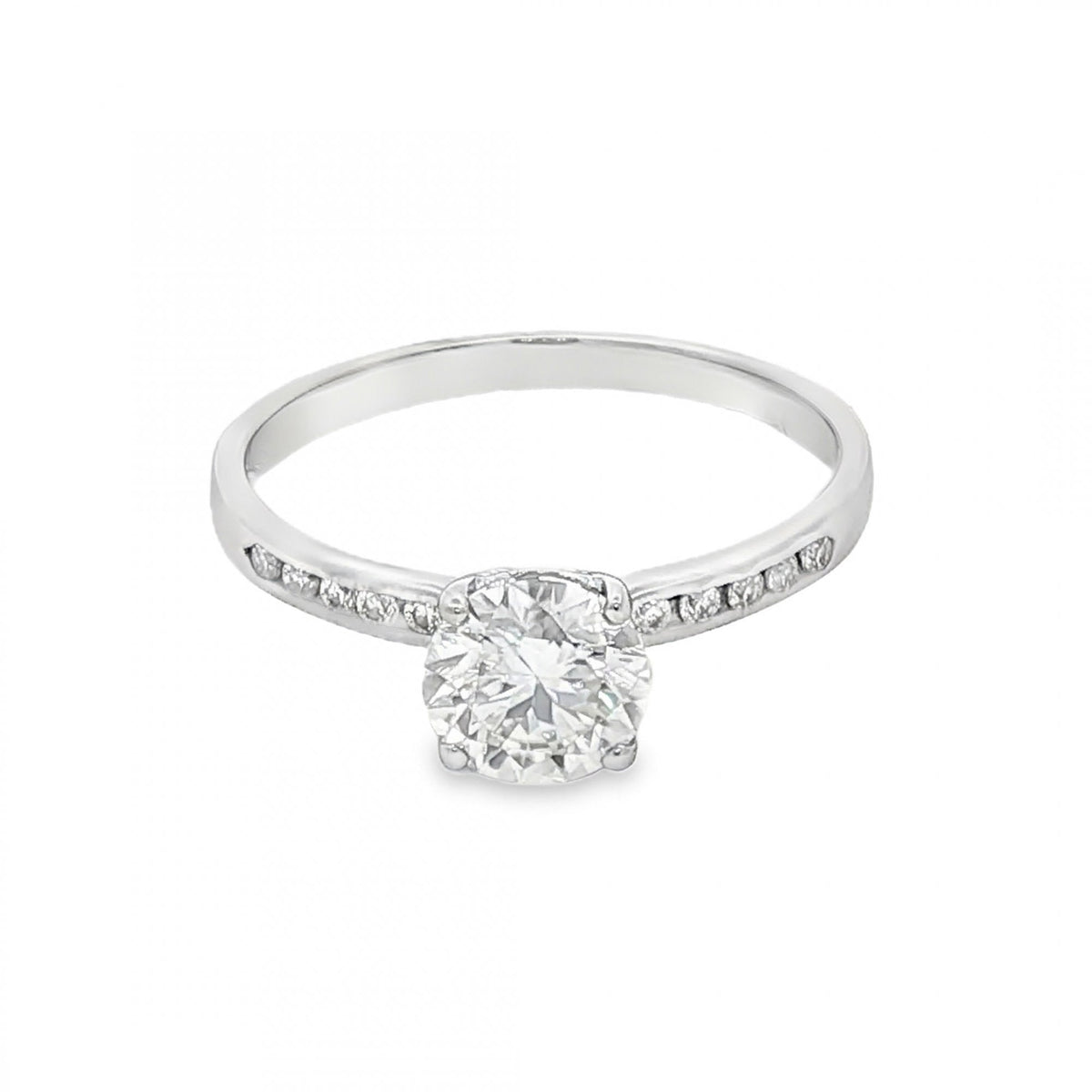 9ct Yellow Gold CZ Solitaire Ring - Size O - 2.1g
