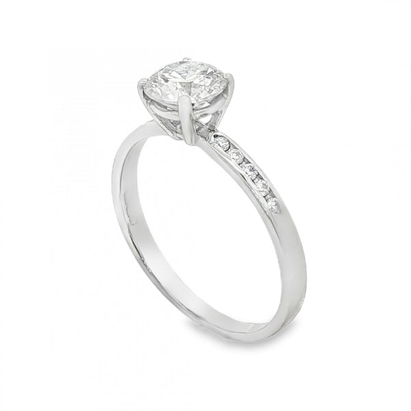 9ct Yellow Gold CZ Solitaire Ring - Size O - 2.1g