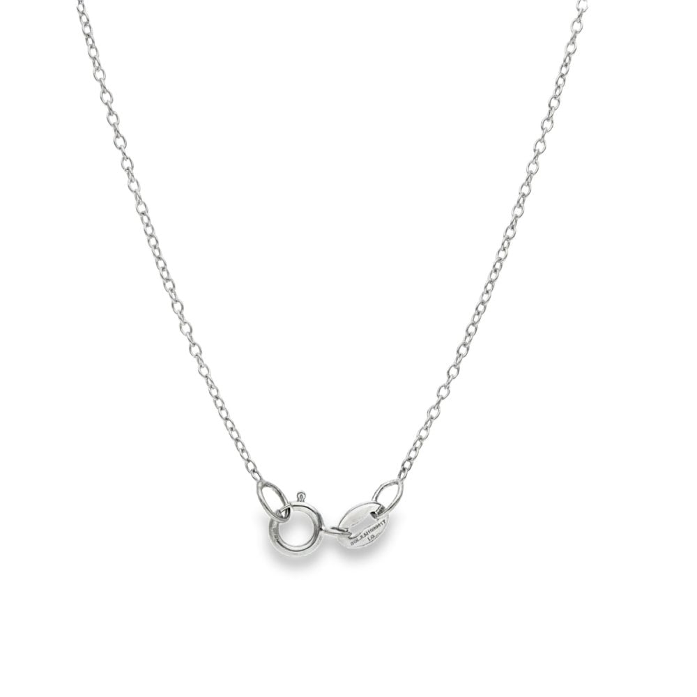 0.50ct White Gold Princess Diamond Pendant & Chain - D/E/VS1
