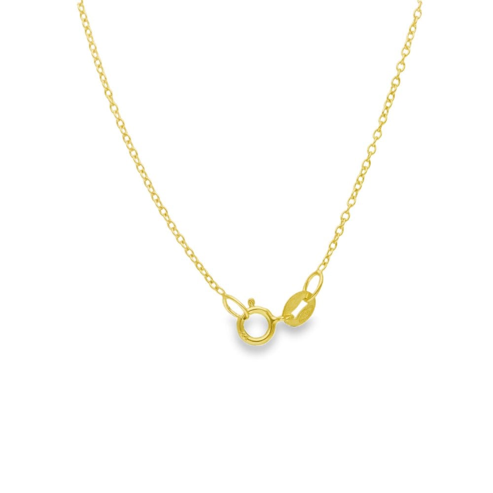 1.00ct Yellow Gold Open Circle Diamond Pendant & Chain - D/E/VS1