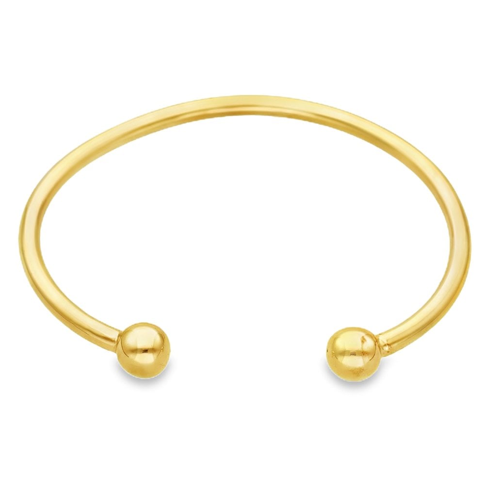 9ct Yellow Gold Torque Bangle - 19.5cm - 30.9g