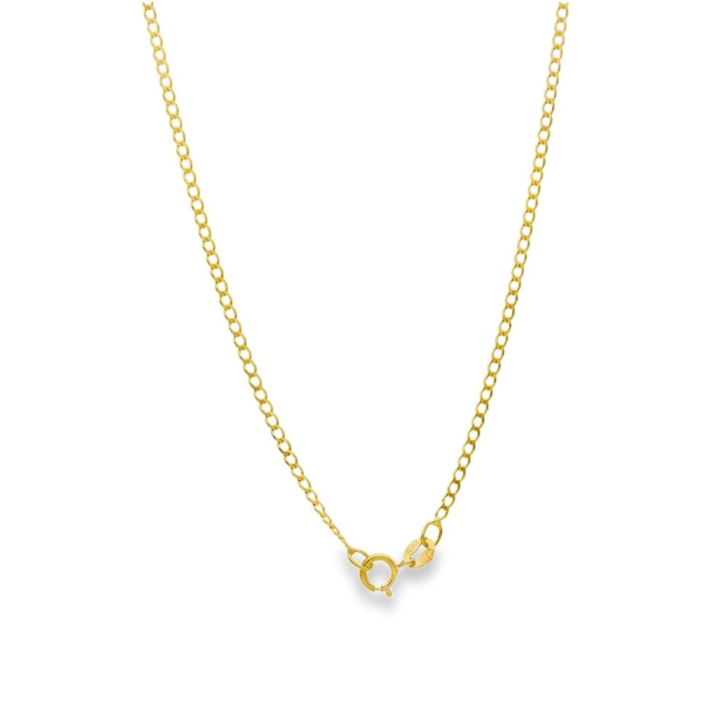 9ct Yellow Gold Fine Curb Chain - 18" - 1.3g