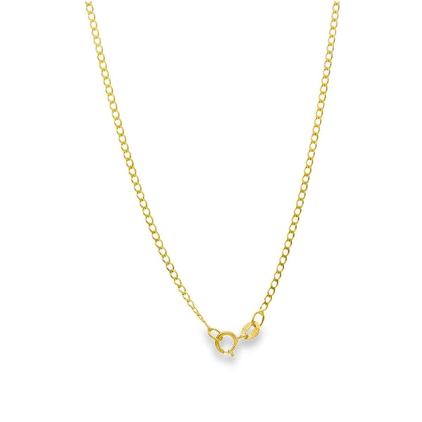 9ct Yellow Gold Fine Curb Chain - 18" - 1.3g