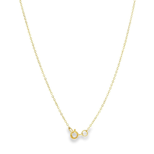 9ct Yellow Gold Diamond Cluster Pendant & Necklace - 18" -0.06ct