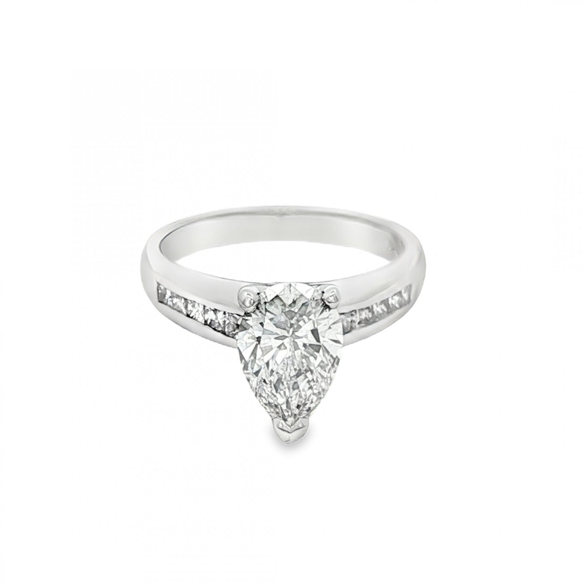 950 Platinum Pear-Cut Engagement Ring - Size I½ - 1.60ct