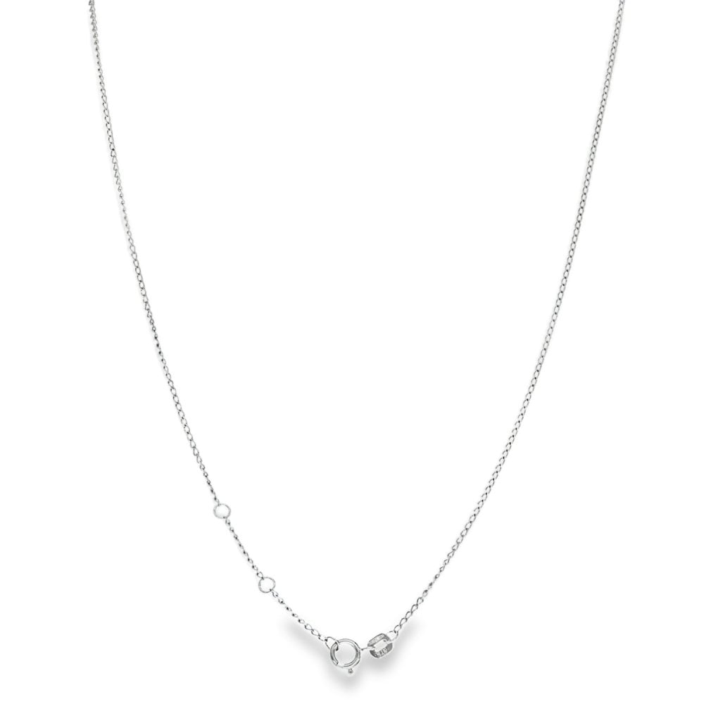9ct White Gold Diamond Cluster Pendant & Necklace - 18" - 0.45ct