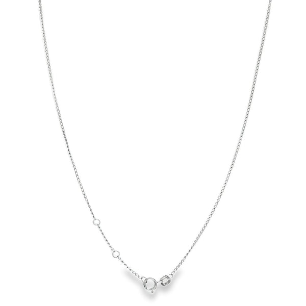 9ct White Gold Diamond Cluster Pendant & Necklace - 18" - 0.45ct
