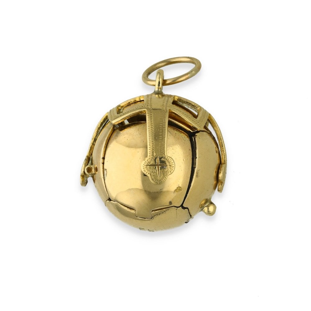 9ct Yellow Gold & 925 Silver Masonic Ball Pendant - 11.6g