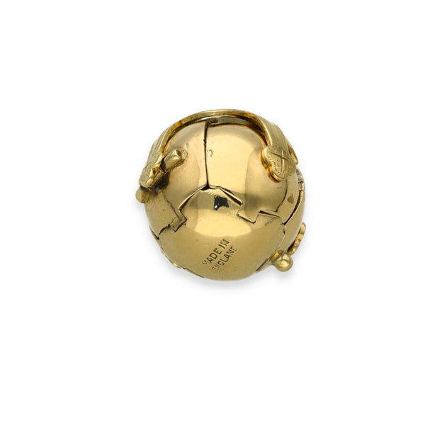 9ct Yellow Gold & 925 Silver Masonic Ball Pendant - 11.6g
