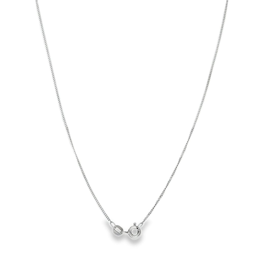 18ct White Gold Diamond Cluster Pendant & Necklace - 18" -0.25ct