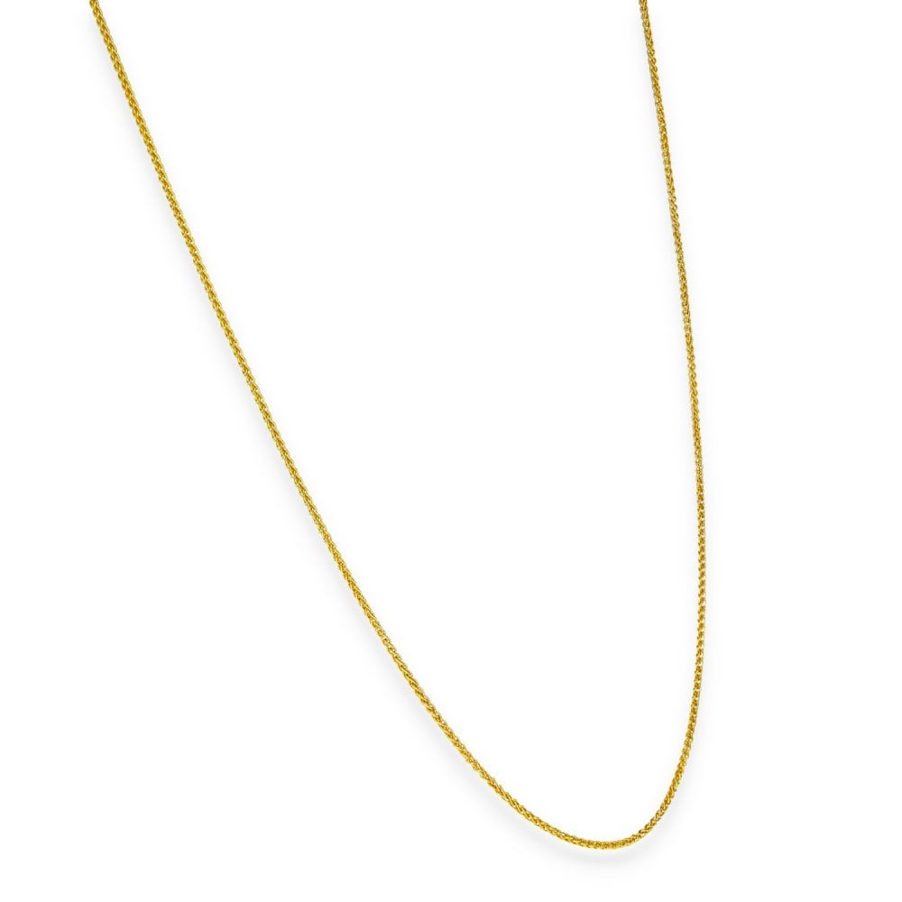 9ct Yellow Gold Fine Spiga Chain - 20" - 2.6g