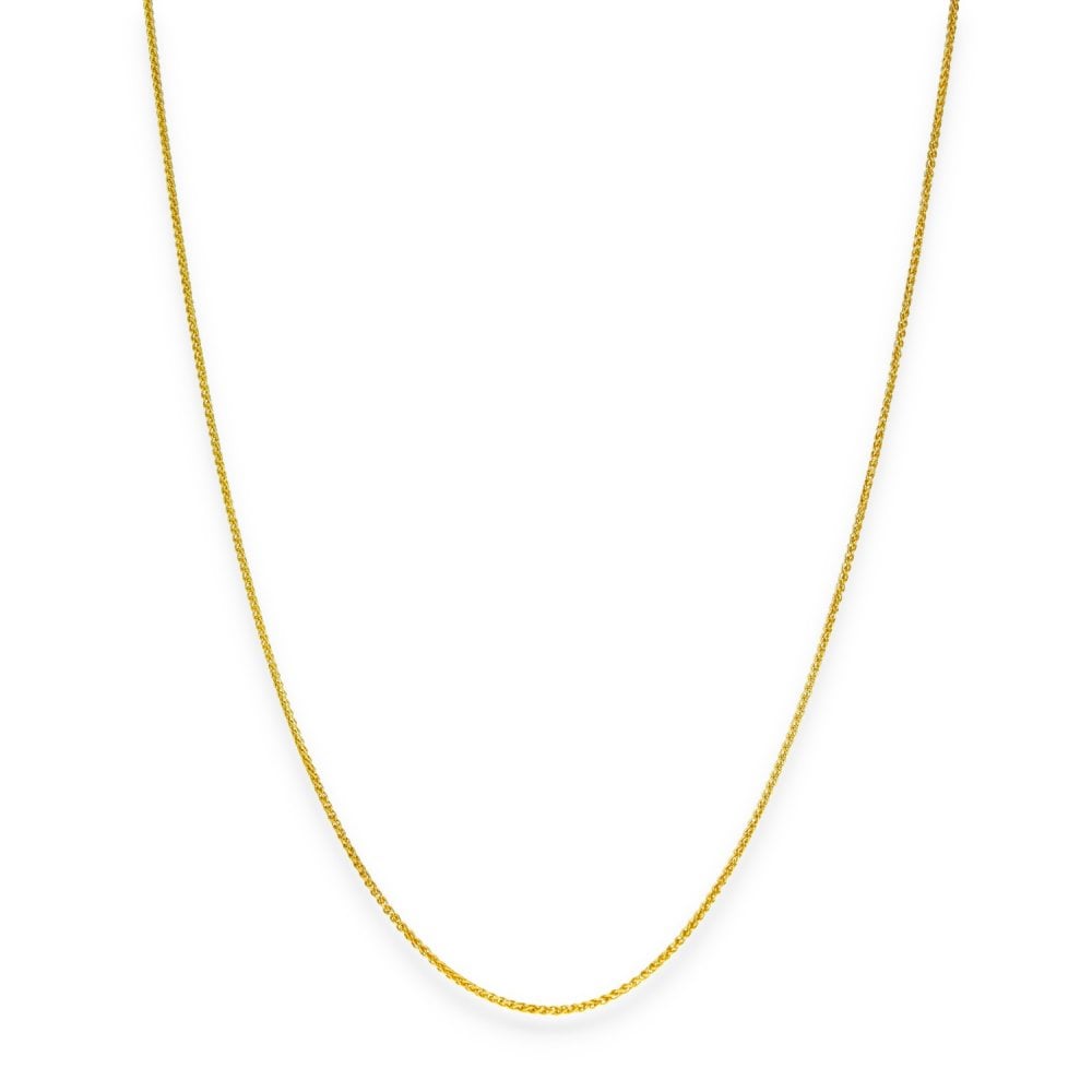9ct Yellow Gold Fine Spiga Chain - 20" - 2.6g