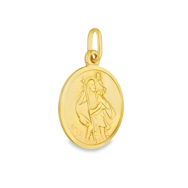 9ct Yellow Gold St. Christopher Pendant - 16x19x1.5mm - 2.5g