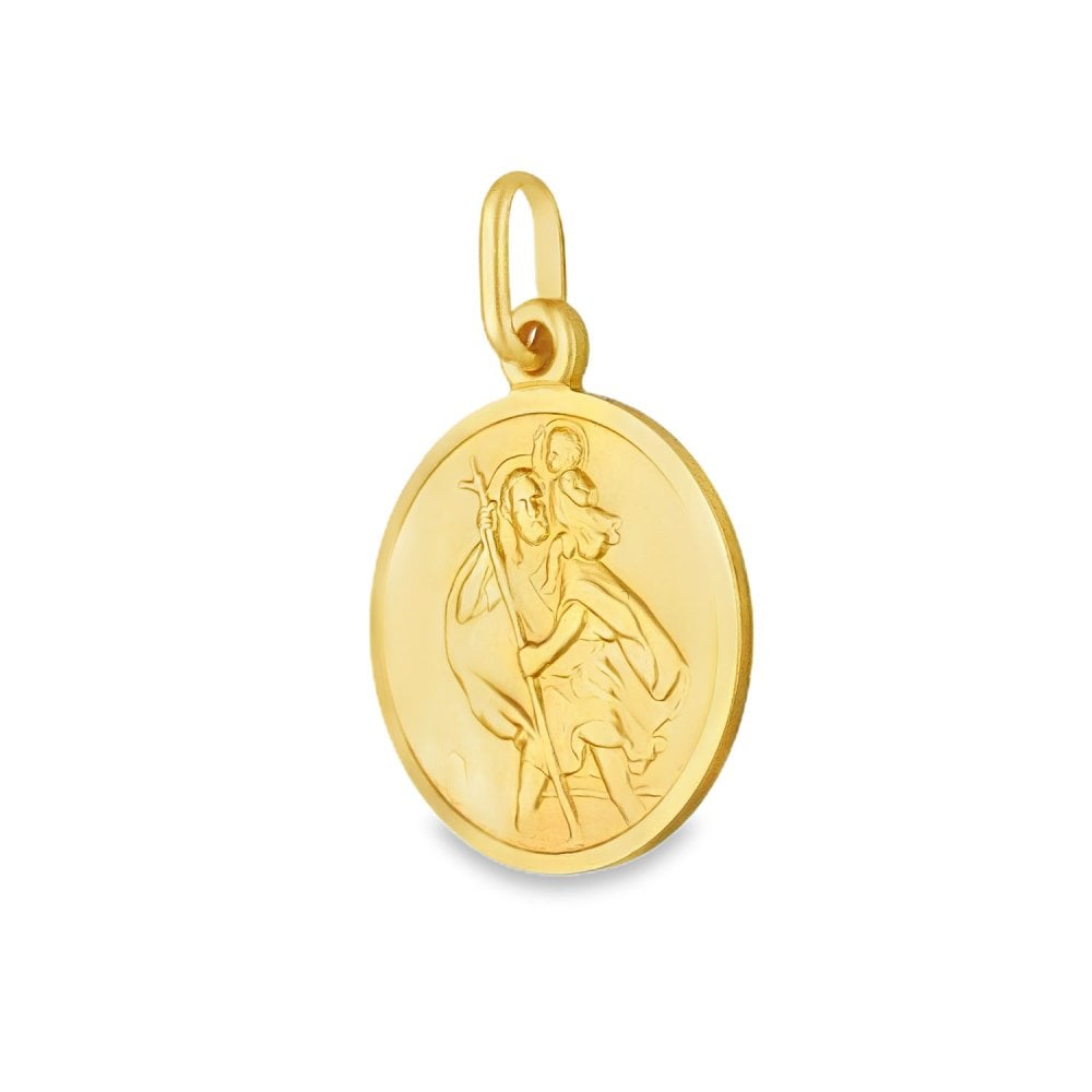 9ct Yellow Gold St. Christopher Pendant - 16x19x1.5mm - 2.5g