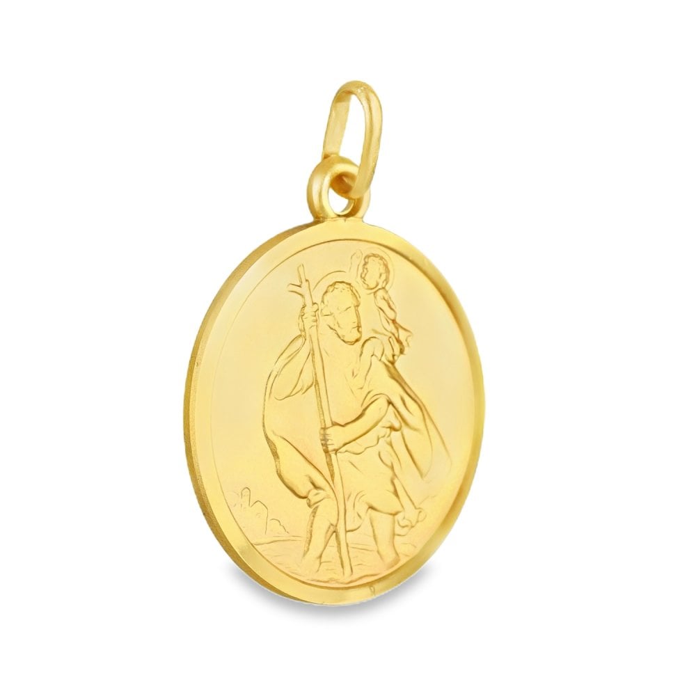 9ct Yellow Gold St. Christopher Pendant - 20x24x1.5mm - 4.3g