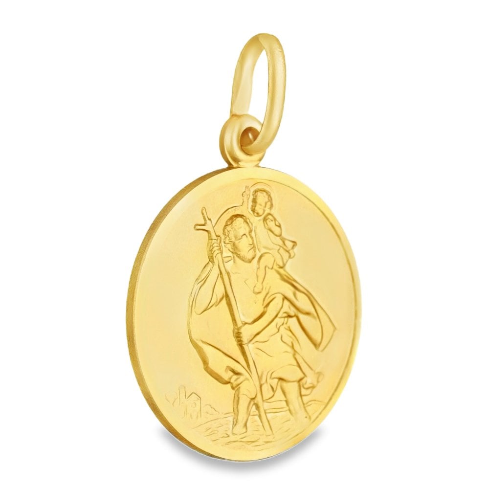 9ct Yellow Gold St. Christopher Pendant - 22x26x2mm - 5.6g