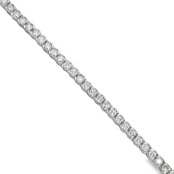 18ct White Gold Diamond Tennis Bracelet - 8.5" - 35.9g - 10.95ct