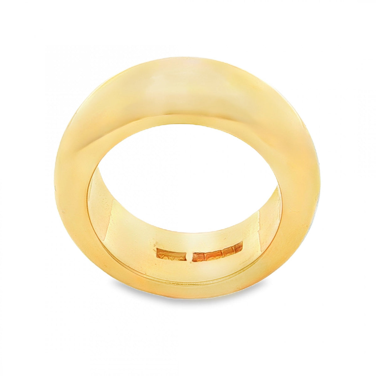 22ct Yellow Gold Heavy Domed D-Shape Wedding Band - Size R - 9mm