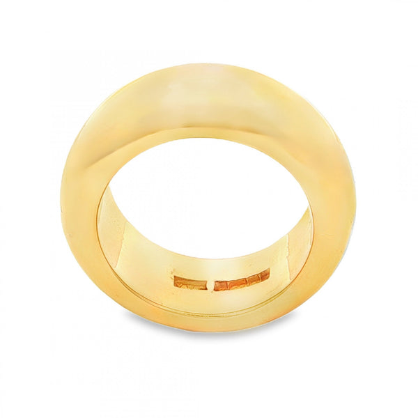 22ct Yellow Gold Heavy Domed D-Shape Wedding Band - Size R - 9mm