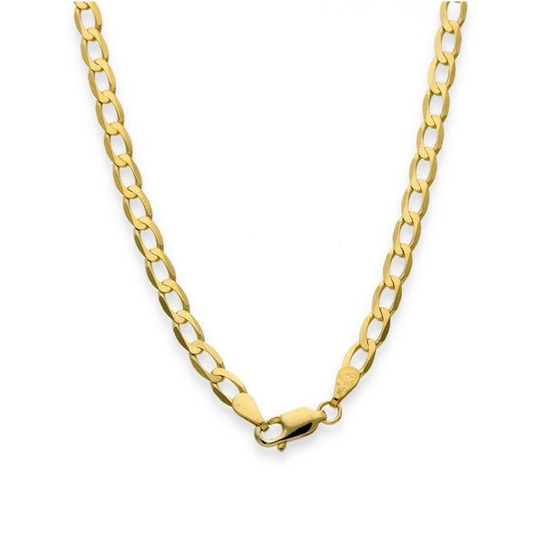 9ct Yellow Gold Flat Curb Chain - 20" - 7.2g