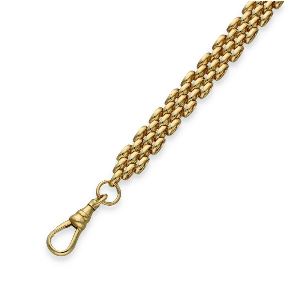 9ct Yellow Gold Brick-Link Bracelet - 7.5" - 18.0g