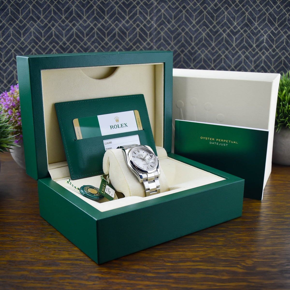 Datejust 116200 – Silver Baton Dial – 2014