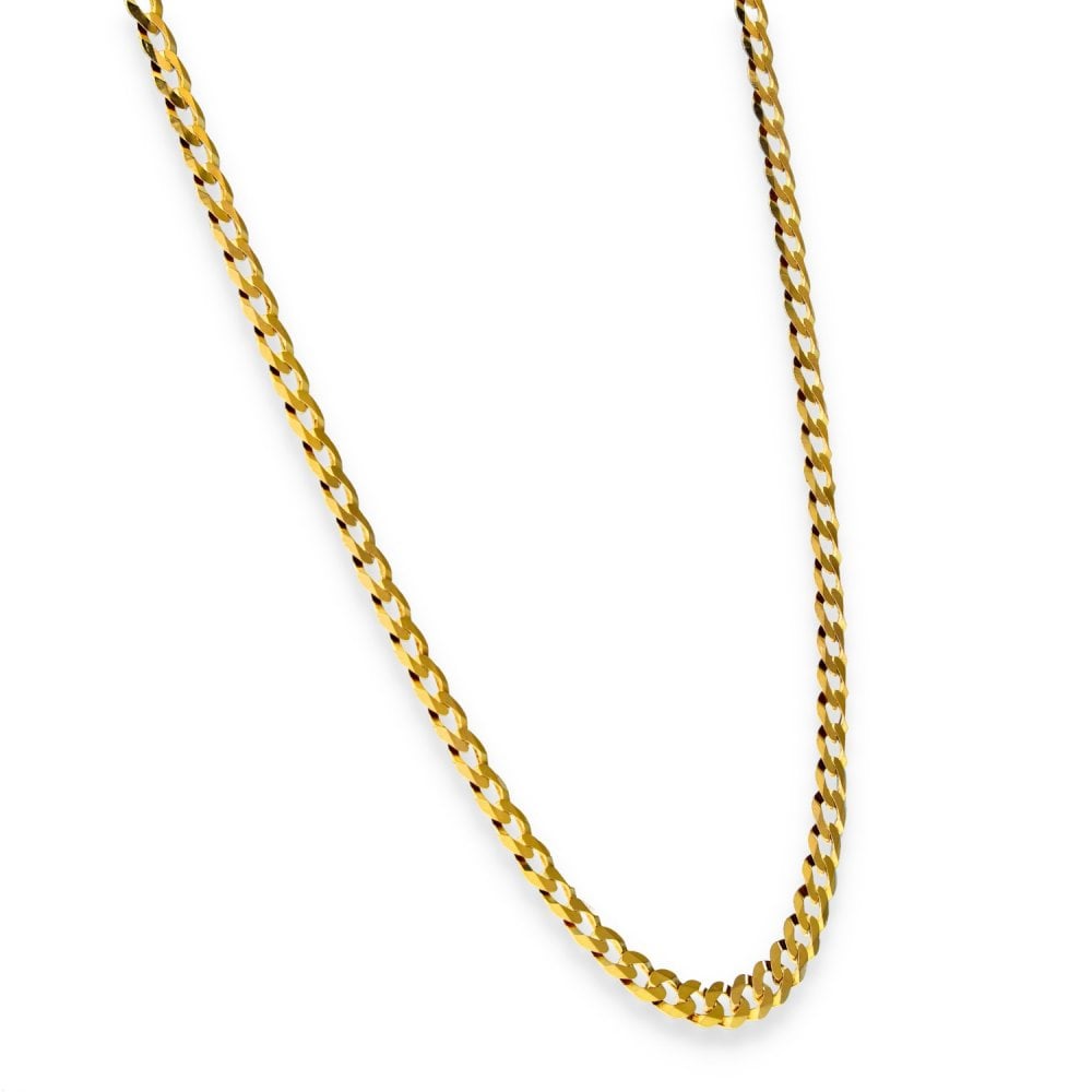 9ct Yellow Gold Curb Chain - 20" - 7.5g