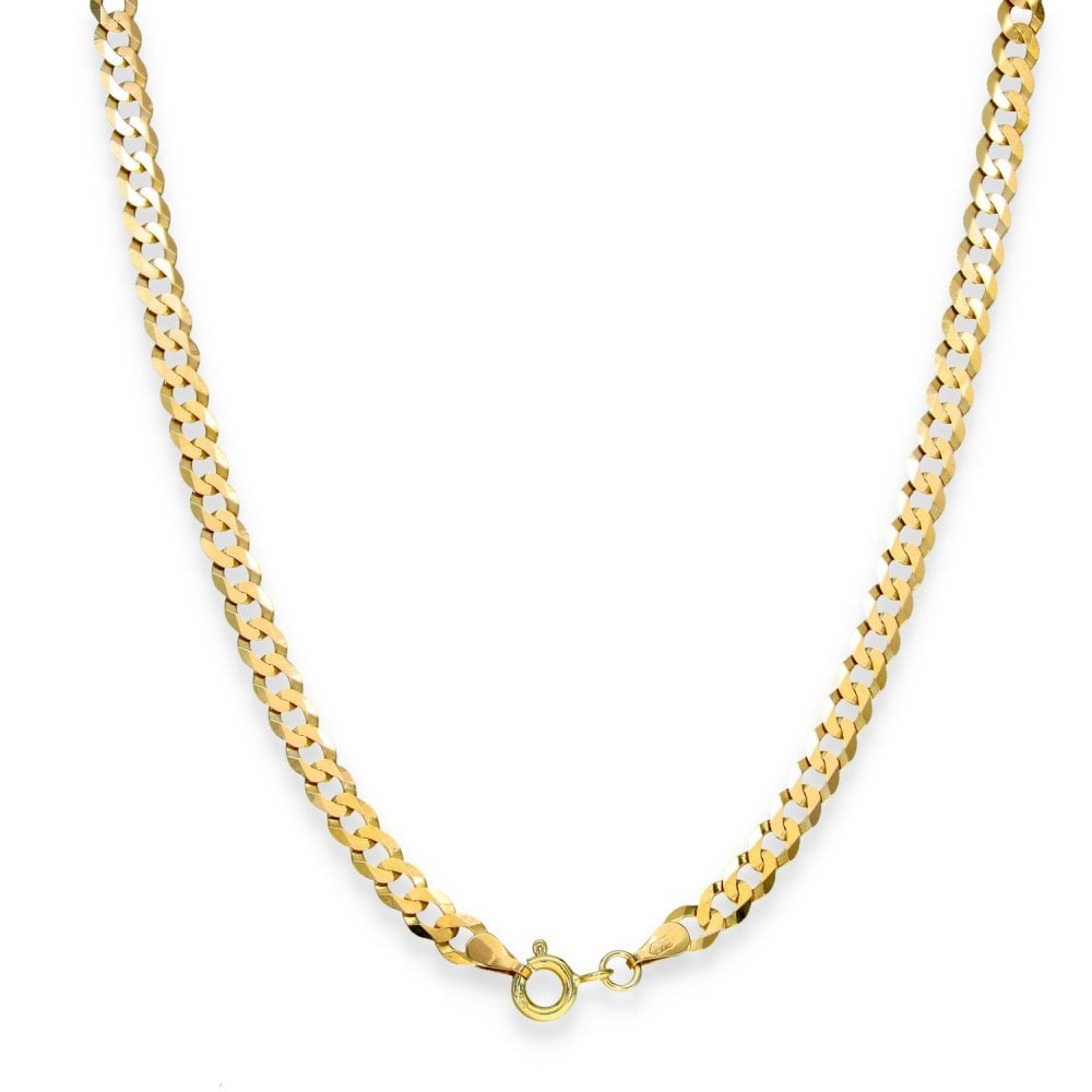9ct Yellow Gold Curb Chain - 20" - 7.5g