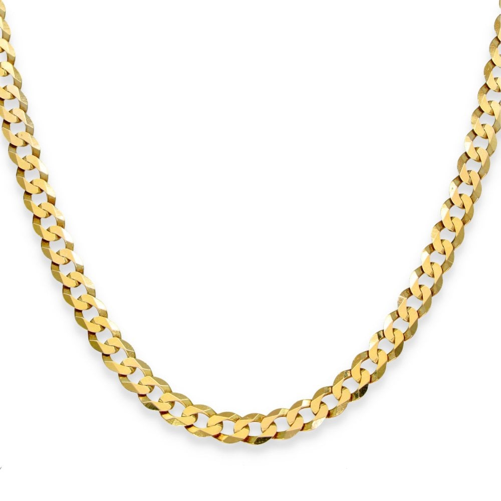 9ct Yellow Gold Curb Chain - 20" - 7.5g