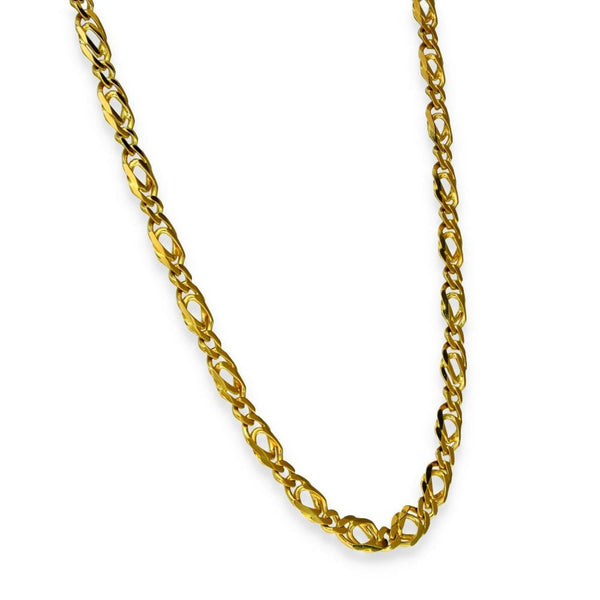 9ct Yellow Gold Double Curb Chain - 18" - 18.5g