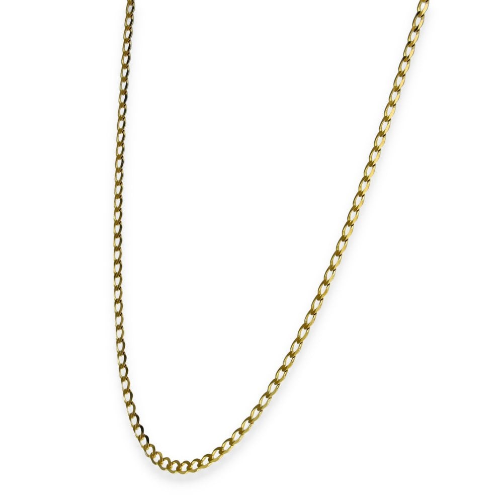 9ct Yellow Gold Fine Curb Chain - 18" - 2.9g