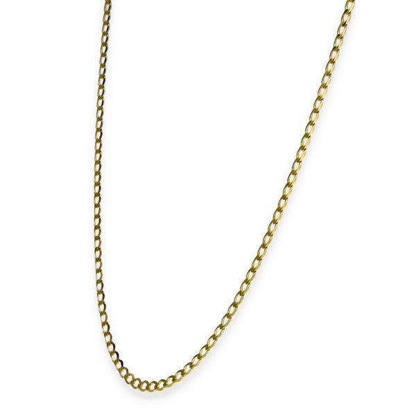 9ct Yellow Gold Fine Curb Chain - 18" - 2.9g