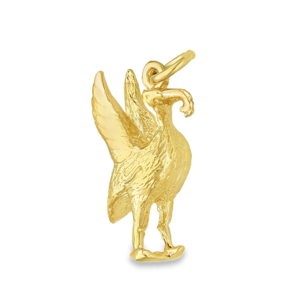 9ct Yellow Gold Liverbird Pendant - 12x20x6mm - 3.5g