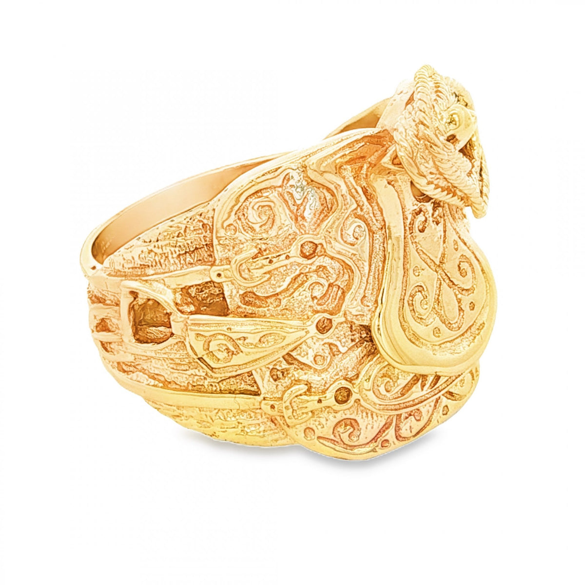 9ct Yellow Gold Saddle Ring - Size Z+3 - 25mm